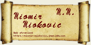 Miomir Mioković vizit kartica